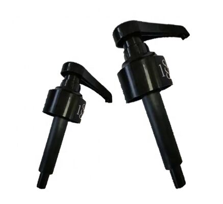 Testa di pompa di lozione di plastica con becco lungo pompa di dispenser nera per shampoo lozione per il corpo bottiglia cosmetica