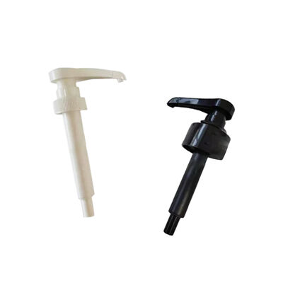 Testa di pompa di lozione di plastica con becco lungo pompa di dispenser nera per shampoo lozione per il corpo bottiglia cosmetica