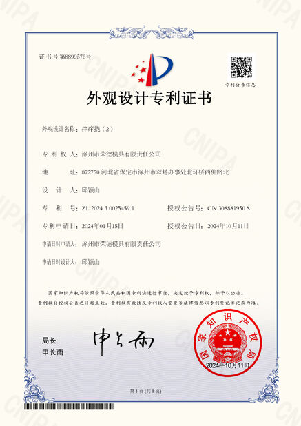 Cina Zhuozhou Rongde Mould Co., Ltd Certificazioni